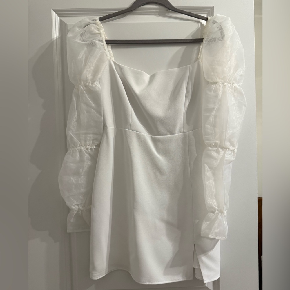 Park & Fifth Leslie Mini Dress (off white color)